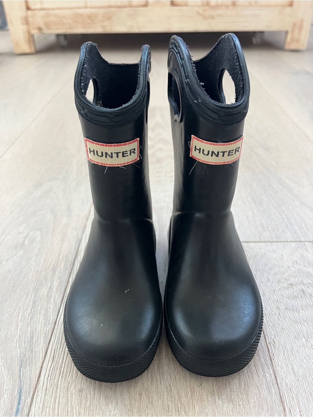 Hunter Toddler Black Rubber Rain Boots Wellies